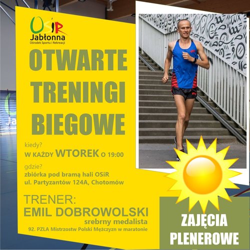 Obraz główny zajęć o tytule Otwarte treningi biegowe z Emilem Dobrowolskim! 