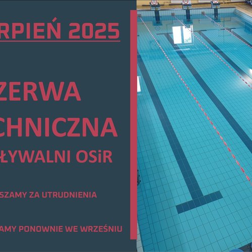 Obraz główny aktualności o tytule Przerwa techniczna na Pływalni 