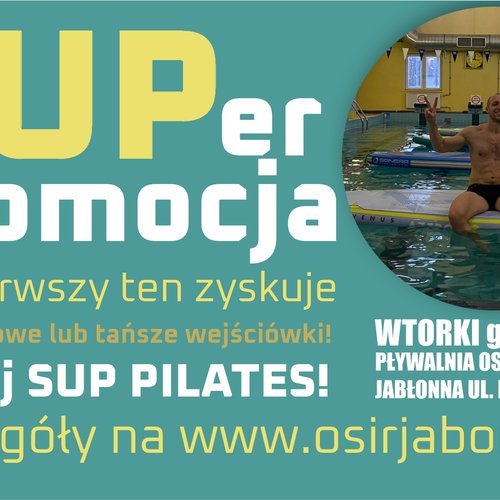 Obraz główny aktualności o tytule SUP PILATES- złap promocyjne wejściówki na zajęcia! 